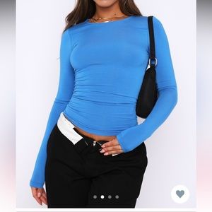 WHITE FOX ‘only for tonight’ long sleeve BLUE, size MEDIUM